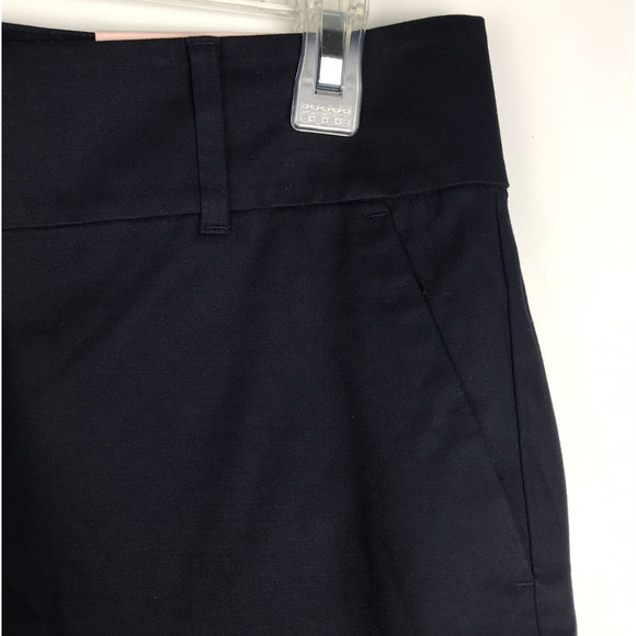 NWT Ann Taylor Signature Fit Crop Dress Pants Straight Navy Blue Capri Petite 6 - Picture 2 of 8